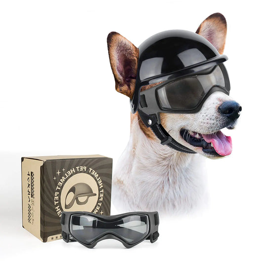  Dog Goggle Sunglasses with Helmet